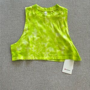 All yours crop tank tie-dye Lululemon size 6